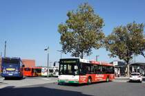Stadtbus Aschaffenburg / Verkehrsgemeinschaft am Bayerischen Untermain (VAB): MAN NL der Stadtwerke Aschaffenburg Verkehrs-GmbH (STWAB), aufgenommen im September 2016 in der Nähe vom Hauptbahnhof in Aschaffenburg.