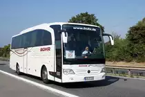 Mercedes-Benz Travego der BOHR Omnibus GmbH, eingesetzt im Stadionverkehr vom 1. FSV Mainz 05. Aufgenommen im September 2016 in der N�he von Mainz.