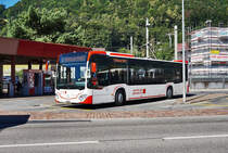 Ein Mercedes-Benz O 530 III der AAGS steht am 19.7.2016 an der Haltestelle Schwyz, Bahnhof.
Unterwegs war der Bus auf der Linie 60.501 (AAGS-Linie 1), als Kurs 1054 (Schwyz, Bahnhof - Schwyz, Post).