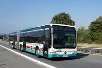 Mercedes-Benz Citaro Facelift GÜ von Autobus Sippel GmbH, eingesetzt im Stadionverkehr vom 1. FSV Mainz 05. Aufgenommen im September 2016 in der Nähe von Mainz. 