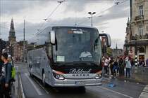 . Setra S516 HD unterwegs in den Straßen von Amsterdam.  Sept. 2016