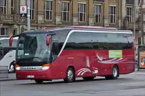 . Setra S 415 HD, von Mein Fernbus, gesehem im September 2016 in den Straßen von Amsterdam.