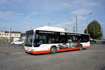 Stadtbus Zwickau: Mercedes-Benz Citaro Facelift CNG der SVZ Zwickau, aufgenommen im Oktober 2016 am Hauptbahnhof in Zwickau.