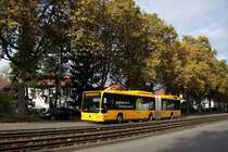 Stadtbus Mainz / Hybridbus Mainz: Mercedes-Benz Citaro Facelift G Hybrid / Mercedes-Benz Citaro Facelift GDH der MVG Mainz / Mainzer Verkehrsgesellschaft, aufgenommen im Oktober 2016 in der N�he der Haltestelle  An der Bruchspitze  in Mainz.