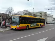 Mulhouse, 4. April 2016 : Iveco Urbanway 12 Nr 401 auf der Linie 10 im Einsatz.