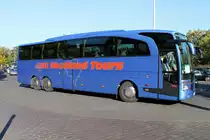MB Travego von 'Vogtland Tours' in Berlin im Oktober 2015.