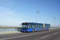 Stadtbus Mainz / Stadtbus Wiesbaden: Mercedes-Benz Citaro G der ESWE Wiesbaden, aufgenommen im November 2016 auf der Theodor-Heuss-Brücke zwischen der hessischen Landeshauptstadt Wiesbaden und der rheinland-pfälzischen Landeshauptstadt Mainz.