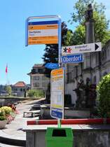 Haltestelle Dorfplatz, Trogen, Kanton Appenzell Ausserrhoden - 18.07.2014