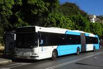 Bus Spanien / Bus Málaga: Gelenkbus Irisbus Agora / Hispano der EMT Málaga (Empresa Malagueña de Transportes), aufgenommen im November 2016 im Stadtgebiet von Málaga.