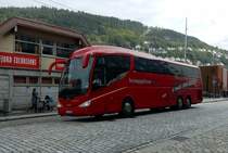 Scania Reisebus im Hafen von Bergen (NOR) am 07.09.16