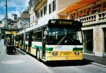 TN Neuch�tel Nr. 167 FBW/Hess Gelenktrolleybus am 2. August 2008 Neuch�tel, Place Pury