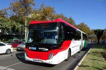 Bus Spanien / Bus Marbella: Gelenkbus Castrosua Magnus / Scania der Grupo Avanza / Avanza Bus (Autobuses Portillo), aufgenommen im November 2016 im Stadtgebiet von Marbella.