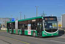 Mercedes Citaro 7020, auf der Linie 36, überquert die Schwarzwaldbrücke Richtung Haltestelle Breite. Die Aufnahme stammt vom 01.12.2016.