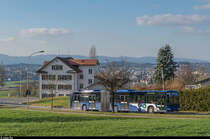 VZO Wagen 67 am 28. November 2016 unterwegs bei Emmetschloo auf der Linie 850 in Richtung Bauma.