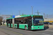 Mercedes Citaro 706, auf der Linie 36, überquert die Schwarzwaldbrücke Richtung Haltestelle Breite. Die Aufnahme stammt vom 01.12.2016.