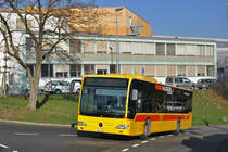 Mercedes Citaro 72, auf der Linie 47, fährt zur Haltestelle Dreispitz. Die Aufnahme stammt vom 30.11.2016.