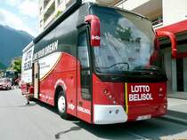 Mannschaftscar vom Radteam Lotto Belisol am 22.7.14 in Martigny.