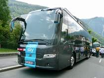 Volvo als Mannschaftscar vom Radteam sky am 22.7.14 in Martigny.