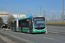 Mercedes Citaro 7002, auf der Linie 36, überquert die Schwarzwaldbrücke Richtung Haltestelle Breite. Die Aufnahme stammt vom 07.12.2016.