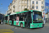 Mercedes Citaro 723, auf der Linie 34, fährt zur Haltestelle am Wettsteinplatz. Die Aufnahme stammt vom 07.12.2016.