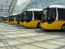 8 MAN Lion's Regio am 22.6.13 auf dem Postdeck in Chur parkiert.