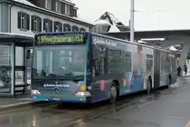 BSU: Mercedes Citaro Nummer 46 mit der neuen Werbeaufschrift der Baloise Bank SoBa auf der Linie 1 nach Recherswil in Solothurn HB am 14. Januar 2017.
Foto: Walter Ruetsch