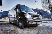 Ein Mercedes-Benz Sprinter der OGV, am 22.1.2016 beim Bahnhof Kötschach-Mauthen.