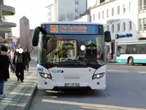 Nagelneuer BRH ViaBus Scania Citywide G am 15.02.17 in Hanau Freiheitsplatz