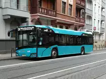 VGF/ICB Solaris Urbino 12 Wagen 212 am 18.02.17 in Frankfurt am Main