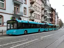 VGF/ICB Solaris Urbino 12 Schlange am 18.02.17 in Frankfurt am Main