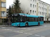 VGF/ICB Solaris Urbino 12 Wagen 202 am 18.02.17 in Frankfurt am Main