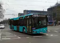 VGF/ICB Solaris Urbino 12 Wagen 216 am 18.02.17 in Frankfurt am Main