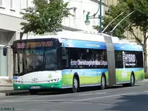 Solaris Trollino 18 der Barnimer Busgesellschaft in Eberswalde am 09.06.2016