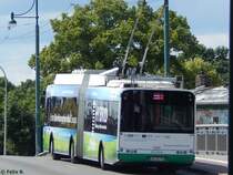 Solaris Trollino 18 der Barnimer Busgesellschaft in Eberswalde am 09.06.2016