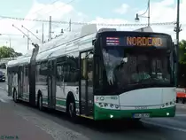Solaris Trollino 18 der Barnimer Busgesellschaft in Eberswalde am 09.06.2016