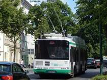 Solaris Trollino 18 der Barnimer Busgesellschaft in Eberswalde am 09.06.2016