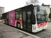 Citaro I Nr. 20, einer von zwei Citaro I und der letzte ohne Erdgasantrieb bei der BGU, am 3.3.17 in Grenchen S�d.