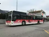 Citaro I Nr. 20, der letzte Bus der noch nicht mit Erdgasantrieb f�hrt bei der BGU, am 3.3.17 bei Bhf S�d.