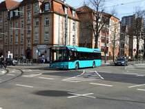 VGF/ICB Solaris Urbino 12 Wagen 216 am 04.03.17 in Frankfurt am Main