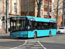 VGF/ICB Solaris Urbino 12 Wagen 222 am 04.03.17 in Frankfurt am Main