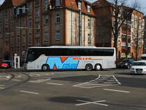 Müller Riedstadt Setra Reisebus am 04.03.17 in Frankfurt am Main