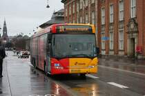 Scania Stadtbus Wagen 1154 von Trafikselskabet Movia auf der Linie 1 A am Hauptbahnhof Kopenhagen am 5.3.2017.