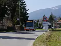 BSU - Mercedes Citaro Nr.87 SO 172087 unterwegs auf der Linie 2 in Bäuch ( Bellach ) am 25.02.2017