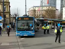 ESWE Verkehr Mercedes Benz Citaro 1 Facelift G Wagen 307 am 04.03.17 als Arena Linie zum Mainz 05 Fußballspiel