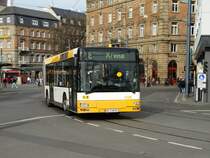 MVG MAN Gelenkzug der 2. Generation Wagen 698 am 04.03.17 als Betriebsfahrt in Mainz