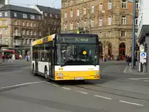 MVG MAN Gelenkzug der 2. Generation Wagen 698 am 04.03.17 als Betriebsfahrt in Mainz