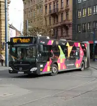 MVG Mercedes Benz Citaro 2 G Wagen 927 Stadtwerke Vollwerbung am 04.03.17 in Mainz Hbf