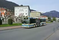 Noch regelm�ssig kommen bei der Fart zur HVZ 405N zum Einsatz. Am 08.03.2017 war Wagen 45 auf der Linie 7, hier bei der Haltestelle Locarno Debarcadero.