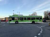 BGu Citaro Nr. 25 nach der Abfahrt vom Bhf Grenchen Süd am 10.3.17.