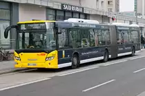 B-V4580,
Manufacturer: Scania (AB)
Class: Scania CN280UA (Citywide)
Operators designation: Scania GN16
Year of construction: 2016
Location: Pic taken in Berlin, Memhardstrasse, 2017-03-08
Remarks: Pic shows B-V4580 wearing a Special ITB 2017 c/s promoting Botswana 
